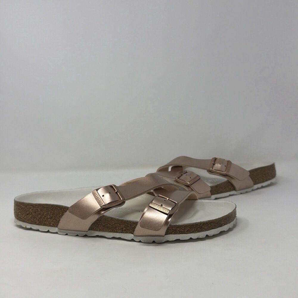 Birkenstock Yao Balance Rose Gold Slide Sandals Women EU 41 US 10 Narrow